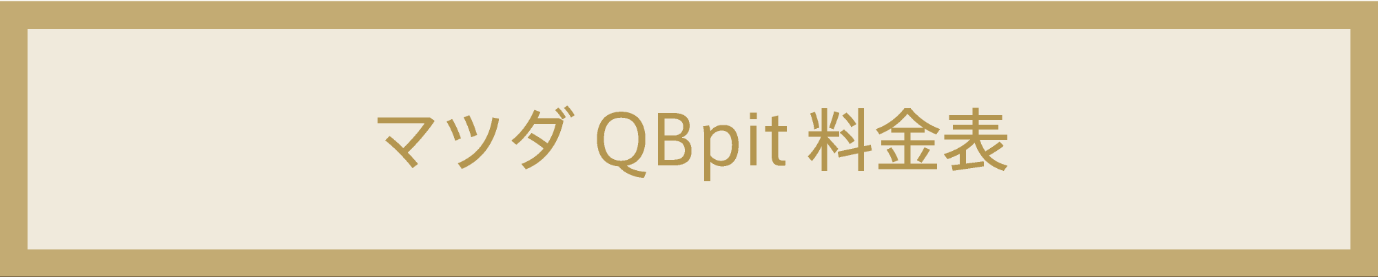 マツダ QBpit 料金表